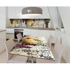 Наклейка 3Д вінілова на стіл Zatarga «Бокал Каберне» 650х1200 мм (Z184019/1st)