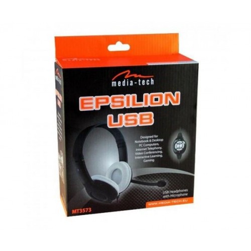 Навушники з мiкрофоном Media-Tech EPSILION USB 1,9 м Чорний