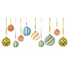 Наклейка вінілова Zatarga Новорічна прикраса L 1200х735мм матова глянцева