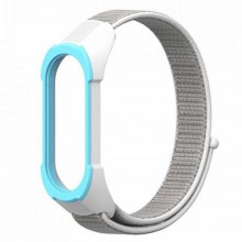 Ремінець Colored Nylon Strap для Xiaomi Mi Band 3/4/5/6 Grey Blue