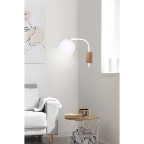 Бра Candellux Rupi 27x22 см Біло-коричневий (21-75482) Бра Candellux Rupi 27x22 см Біло-коричневий (21-75482)
