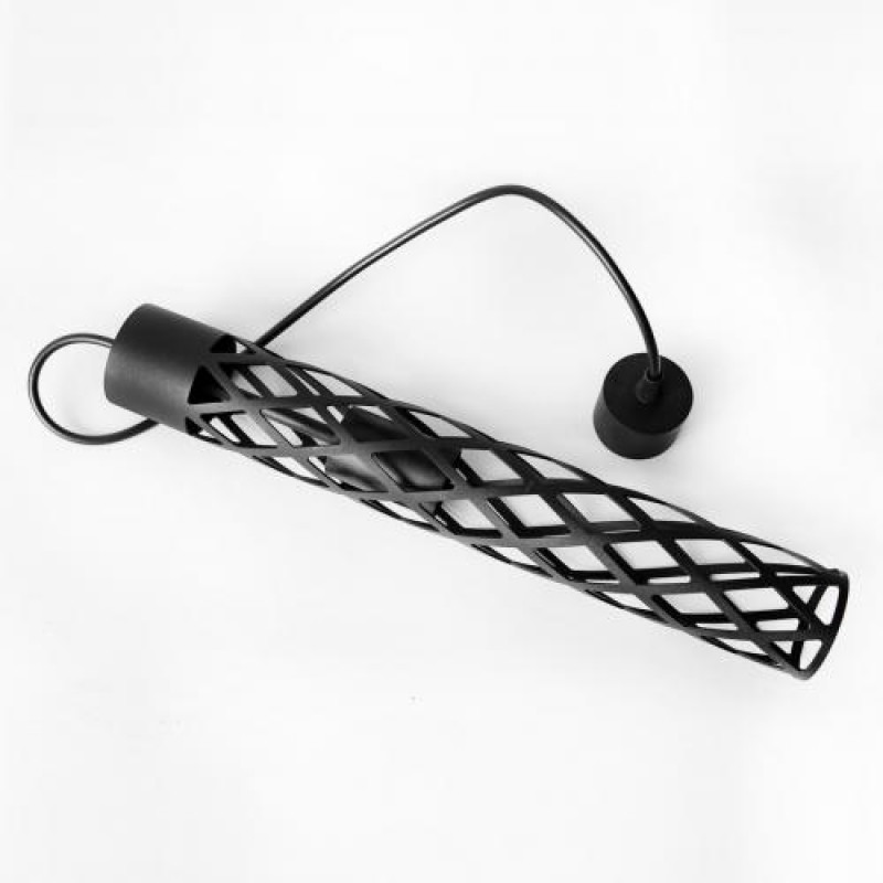 Світильник підвісний MSK Electric Flow у стилі лофт під лампу Е27 чорний NL 6041 BK