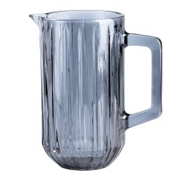 Глечик для напоїв TS Kitchen Lirmartur 1,2 л гранований з товстого скла сірий (HP528)