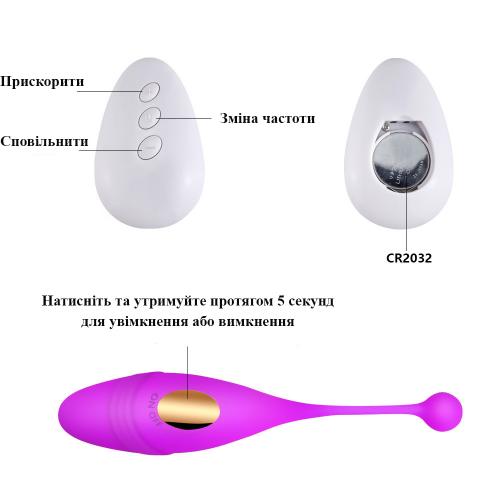 Фіолетове віброяйце We Love з дистанційним керуванням USB в інтернет супермаркеті PbayMarket!