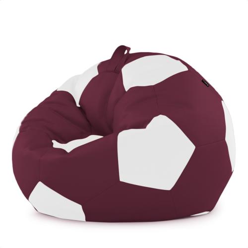 Крісло мішок М'яч Оксфорд 120см Студія Комфорту Великий Бордовий + Білий Крісло мішок М'яч Оксфорд 120см Студія Комфорту Великий Бордовий + Білий