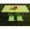 Стіл для пікніка розкладний зі стільцями посилений 4life 120х60х55/60/70 см із Парасолькою 180 см у подарунок 3 режими висоти Зелений