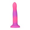 Фалоімітатор, що світиться в темряві, ADDICTION Rave 8″, Glow in the Dark Dildo Pink Purple, 20,3 см в інтернет супермаркеті PbayMarket!