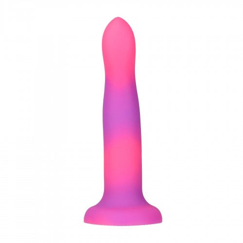 Фалоімітатор, що світиться в темряві, ADDICTION Rave 8″, Glow in the Dark Dildo Pink Purple, 20,3 см в інтернет супермаркеті PbayMarket!