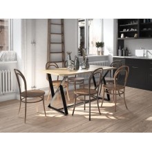 Обідній стіл Діо Tenero Чорний оксамит/дуб феррара 1600х800х750 (1000002184)