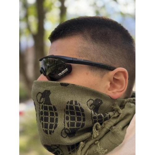 Тактичні окуляри 5.11 Tactical Aileron Shield з 4 лінзами чорна оправа з поляризацією Тактичні окуляри 5.11 Tactical Aileron Shield з 4 лінзами чорна оправа з поляризацією