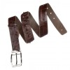 Ремінь чоловічий CROCODILE LEATHER Темно-коричневий (18178)