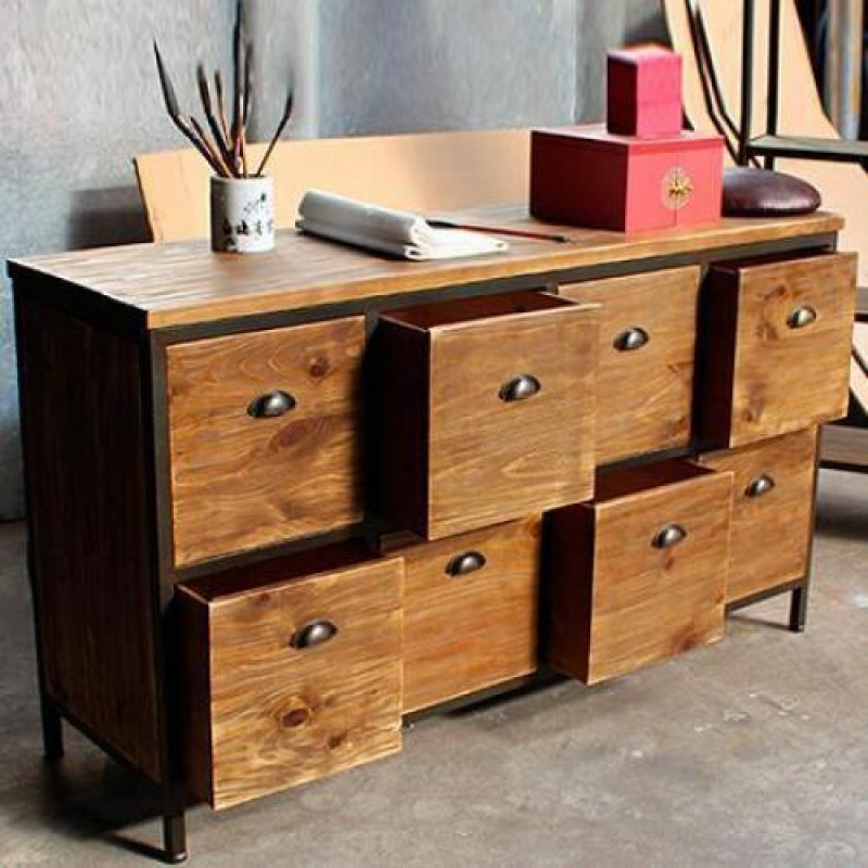 Комод Loft NS-275 880x1800x400 мм Чорний