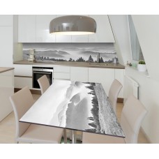 Наклейка 3Д вінілова на стіл Zatarga «Туманні дали» 650х1200 мм для будинків, квартир, столів, кав'ярень.