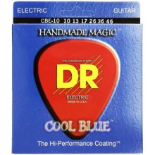 Струни для електрогітари 6 шт DR CBE-10 Cool Blue Medium Coated Electric Guitar Strings 10/46