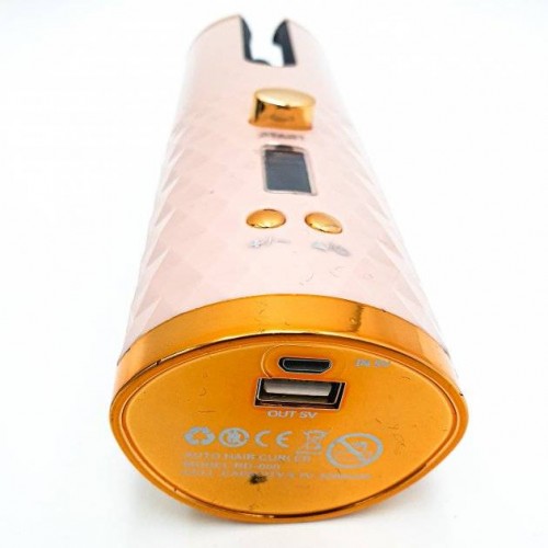 Бездротова автоматична плойка UKC Hair Curler, що обертається, з акумулятором 5200мАч Рожевий