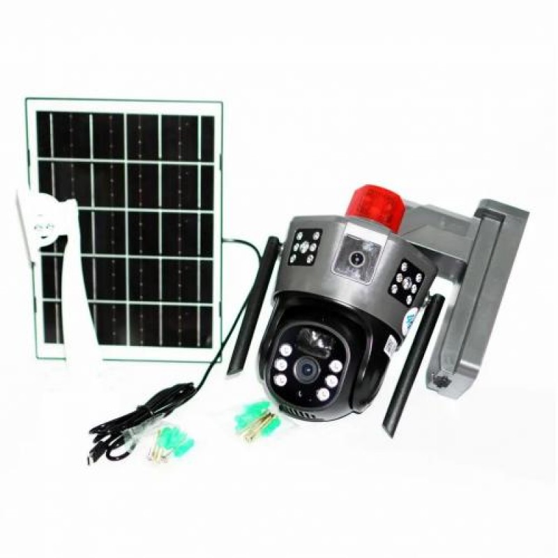 IP-камера відеоспостереження RIAS TP18 вулична із сонячною панеллю Black