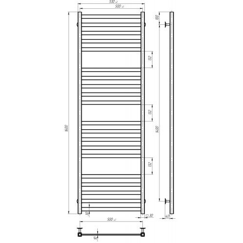 Сушарка електрична Magnus П20 500х1600 Deffi Хром JD04 Праве підключення (A.MA.160.50.20.E.C.R.2) в інтернет супермаркеті PbayMarket!