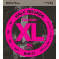 Струни для бас-гітари D'Addario ENR71 Nickel Half Rounds Wound Regular Light Bass Strings 45/100 Струни для бас-гітари D'Addario ENR71 Nickel Half Rounds Wound Regular Light Bass Strings 45/100