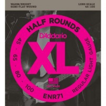 Струни для бас-гітари D'Addario ENR71 Nickel Half Rounds Wound Regular Light Bass Strings 45/100
