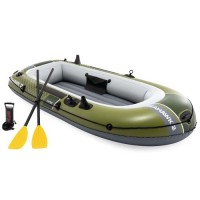 Двомісний надувний човен Intex 66332 Seahawk 2, 236 х 114 х 41 см (весла, ручний насос). 3-х камерний