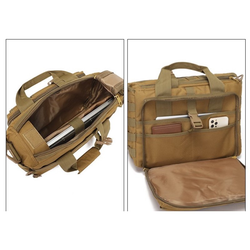 Велика дорожня тактична сумка для документів і ноутбука Койот MOLLE Solve KT6003605