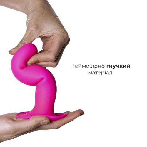 Дилдо з присоскою Adrien Lastic Hitsens 4 Pink, відмінно для страпона, діаметр 3,7см, довжина 17,8см в інтернет супермаркеті PbayMarket!