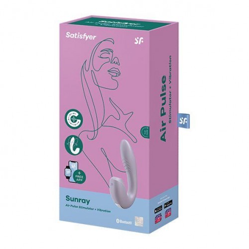 Вакуумний смарт вібратор Satisfyer Sunray Lilac, 4 положення стовбура в інтернет супермаркеті PbayMarket!