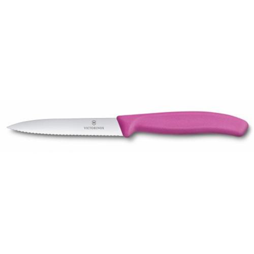 Кухонний ніж Victorinox SwissClassic для нарізки 100 мм серрейтор Рожевий (6.7736.L5) Кухонний ніж Victorinox SwissClassic для нарізки 100 мм серрейтор Рожевий (6.7736.L5)