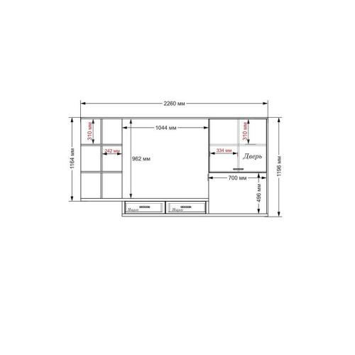 Стінка в вітальню Тиса Мебель Вітальня-202 Сонома Білий 1200x300x2260 мм Стінка в вітальню Тиса Мебель Вітальня-202 Сонома Білий 1200x300x2260 мм