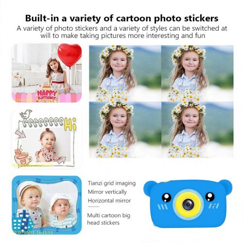 Дитячий цифровий фотоапарат Smart Kids KM-89 Teddy Full HD, 12 МП Блакитний + Карта пам'яті 32 ГБ