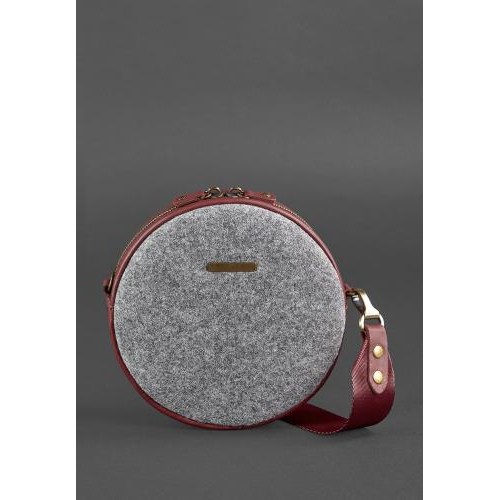 Кругла сумка BlankNote Сірий (BN-BAG-23-felt-vin) Кругла сумка BlankNote Сірий (BN-BAG-23-felt-vin)