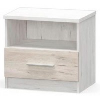 Тумба нічна Кім (комплект: 2 шт.) Дуб карі білий + Сан-рено Меблі Сервіс Тумба нічна Кім (комплект: 2 шт.) Дуб карі білий + Сан-рено Меблі Сервіс