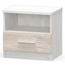Тумба нічна Кім (комплект: 2 шт.) Дуб карі білий + Сан-рено Меблі Сервіс