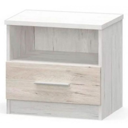Тумба нічна Кім (комплект: 2 шт.) Дуб карі білий + Сан-рено Меблі Сервіс Тумба нічна Кім (комплект: 2 шт.) Дуб карі білий + Сан-рено Меблі Сервіс