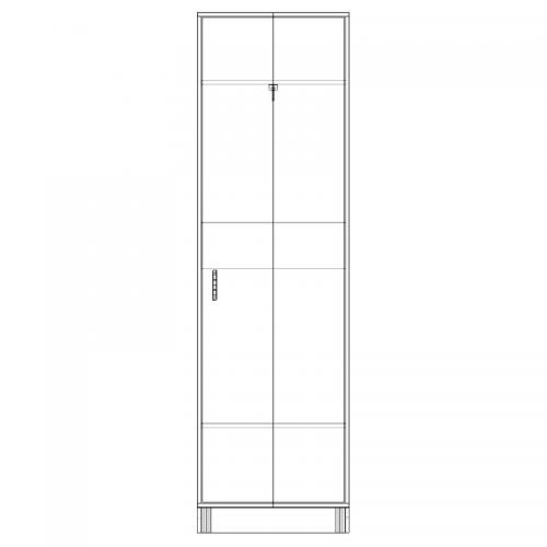 Шафа-Пенал Тиса Мебель ШС-610 Дуб сонома 205x35x60 см Шафа-Пенал Тиса Мебель ШС-610 Дуб сонома 205x35x60 см