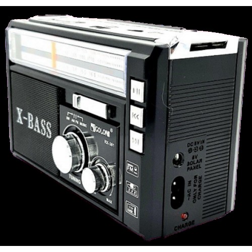 Радіоприймач GOLON RX-381 USB+SD Чорний Радіоприймач GOLON RX-381 USB+SD Чорний