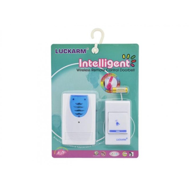 Дверний дзвінок бездротовий на батарейках Luckarm 12V 23A Білий