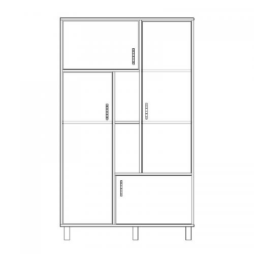 Шафа-Пенал Тиса Мебель ШС-119 Дуб сонома 166x35x100 см Шафа-Пенал Тиса Мебель ШС-119 Дуб сонома 166x35x100 см