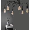 Люстра лофт MSK Electric Laminari стельова на шість ламп NL 17503-6 BK