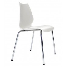 Штабелований стілець SDM Лілі пластик/хром Білий (hub_vTPW04476)