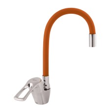 Змішувач для кухні ZERIX YUB 181 з гнучким виливом Оранжевий (ZX0434)