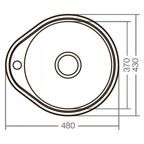 Мийка кухонна ZERIX Z4843-08-180D decor (ZX1599) в інтернет супермаркеті PbayMarket!