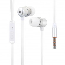 Дротові навушники Celebrat 3.5 mm G2 вакуумні з мікрофоном 1.2 m White