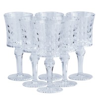 Набір бокалів для вина 6 штук під кришталь TS Kitchen 200 мл прозорий (HP4158)