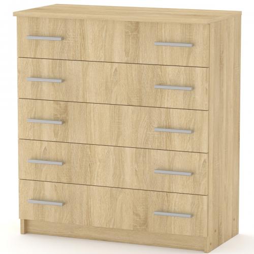 Комод Компаніт 5 АБС (крім 2 мм.) Дуб сонома (80х38х89 см) Комод Компаніт 5 АБС (крім 2 мм.) Дуб сонома (80х38х89 см)