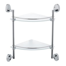 Полиця скляна кутова 2-ярусна ZERIX LR3307-2 (LL1436)