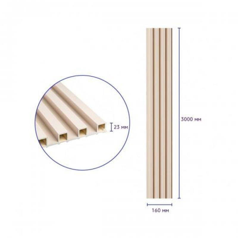 Декоративна стінова рейка 3000*160*23мм (D) SW-00001858 Sticker Wall
