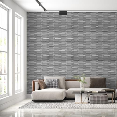 Самоклеюча декоративна 3D панель сіра кладка в рулоні 19.6 м 3D Loft 19600x700x5мм Самоклеюча декоративна 3D панель сіра кладка в рулоні 19.6 м 3D Loft 19600x700x5мм