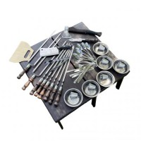 Набір шампурів Тур 2.0 Gorillas BBQ в дерев'яній коробці Набір шампурів Тур 2.0 Gorillas BBQ в дерев'яній коробці