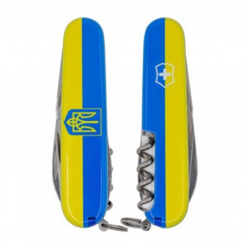 Складаний ніж Victorinox Spartan Ukraine Герб на прапорі (1.3603.3_T3040p)